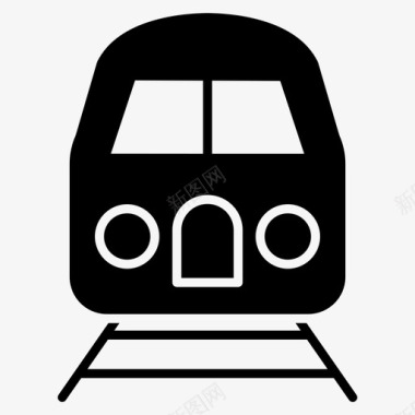 地铁电动火车铁路公路图标