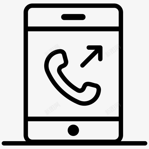 呼出电话通信移动电话svg_新图网 https://ixintu.com 电话 呼出 通信 移动电话 客户关系 矢量 矢量图 图标