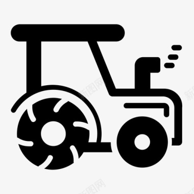 收割车辆耕作拖拉机耕作车辆图标