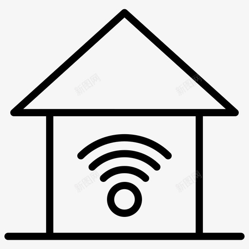 智能家居家庭自动化物联网svg_新图网 https://ixintu.com 智能家居 家庭 自动化 联网 智能 技术 无线技术 房地产 轮廓 图标