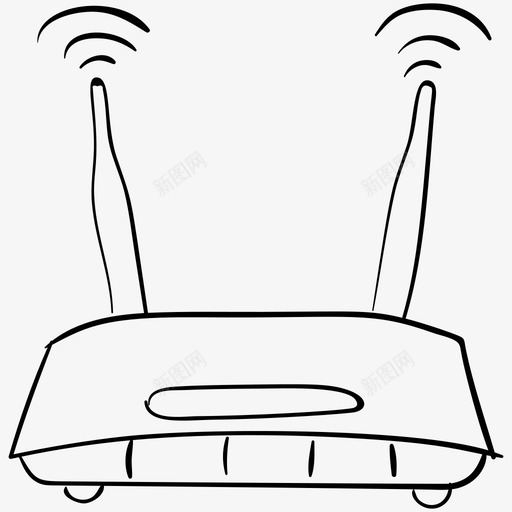 wifi路由器互联网设备调制解调器svg_新图网 https://ixintu.com 路由器 互联网 设备 调制解调器 网络 无线 路由 器物 联网 手绘 图标