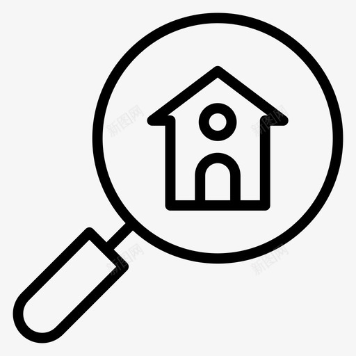 搜索主页房屋选择房地产搜索svg_新图网 https://ixintu.com 搜索 主页 房地产 房屋 选择 建筑 房子 轮廓 图标