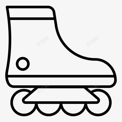 滚刀冰刀溜冰鞋svg_新图网 https://ixintu.com 溜冰鞋 滚刀 冰刀 直列 溜冰 活动 娱乐 系列 图标