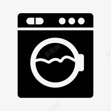 洗衣机饮水机淡水图标