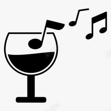 酒吧音乐酒吧歌曲俱乐部音乐图标