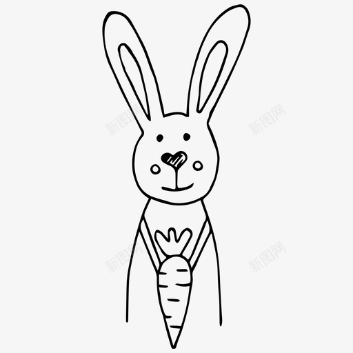 兔子动物卡通svg_新图网 https://ixintu.com 动物 卡通 兔子 斯堪 维亚