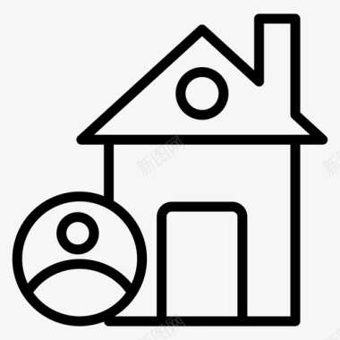 房地产代理房主物业顾问图标