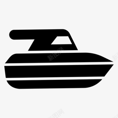 游艇摩托艇帆船图标