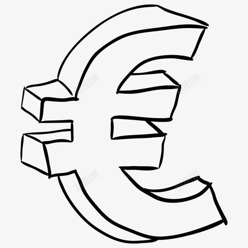 欧元符号货币国际货币svg_新图网 https://ixintu.com 欧元 符号 货币 国际 罗马 一组 商业 金融 轮廓 图标