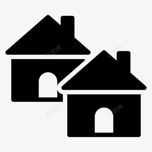 房子住宿住宅svg_新图网 https://ixintu.com 房子 住宿 住宅 住宅楼 别墅 房地产 坚实 图标