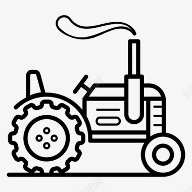 拖拉机农业机械农业设备图标