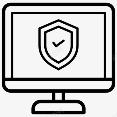 计算机安全身份验证授权图标
