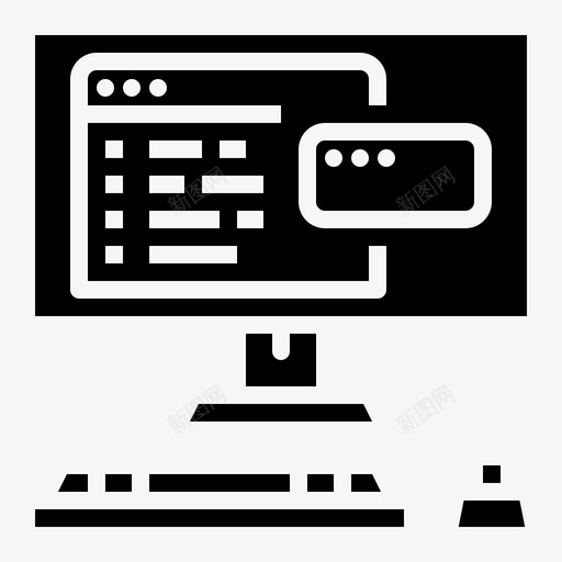 电脑键盘鼠标svg_新图网 https://ixintu.com 电脑 键盘 鼠标 程序员 软件 在家 办公 实心 图标