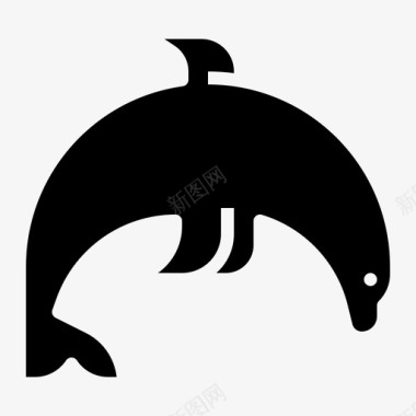 海豚动物野生动物图标