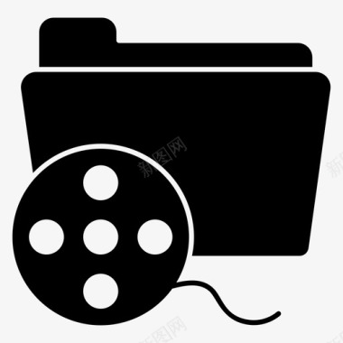 电影文件夹数据文件夹视频文件夹图标