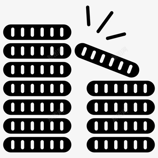 硬币堆欧元欧元硬币svg_新图网 https://ixintu.com 硬币 欧元 货币 图标 彩色 轮廓 字形 收藏