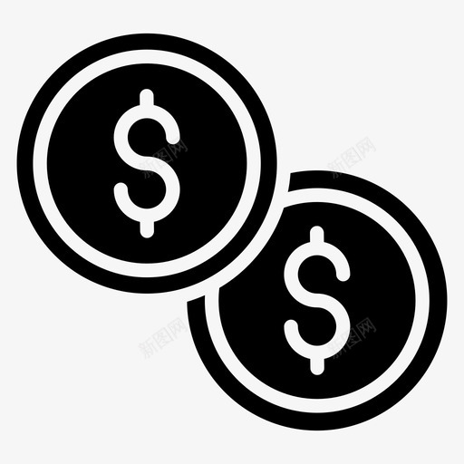 美元硬币资本货币svg_新图网 https://ixintu.com 美元 硬币 货币 资本 商业 金融 字形 矢量 矢量图 图标