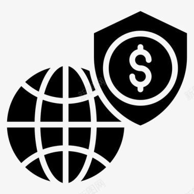 金融安全经济安全经济保护图标