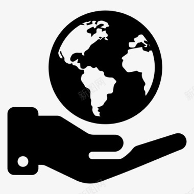 全球服务动态商业全球世界图标