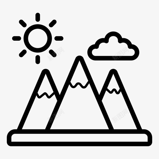 山山站山的地方svg_新图网 https://ixintu.com 山山 站山 地方 景观 山脉 山顶 露营 徒步 步行 图标 集合