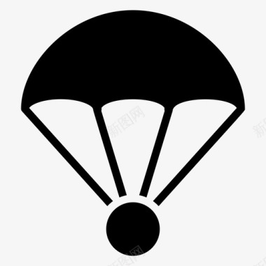 降落伞空中运动伞兵图标