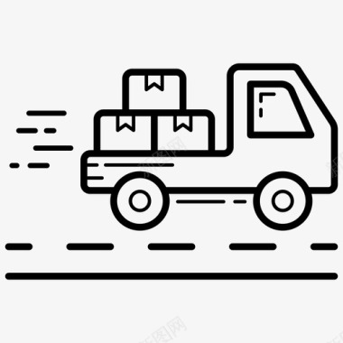 物流配送送货卡车送货货车图标