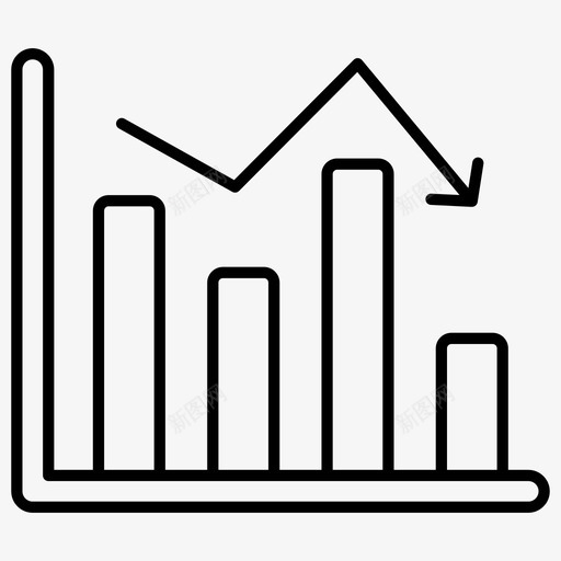 减少图表业务损失数据分析svg_新图网 https://ixintu.com 图表 减少 图标 业务 损失 数据分析 信息 股市 彩色 轮廓 标线