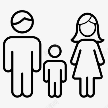 家庭家庭成员父母身份图标