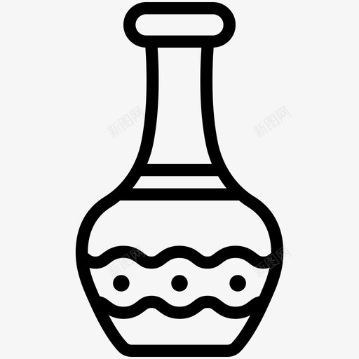 花瓶非洲装饰svg_新图网 https://ixintu.com 非洲 花瓶 装饰 陶器 罐子 符号