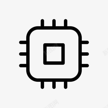 芯片组微控制器处理器图标