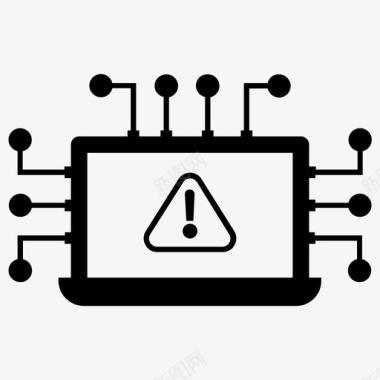 恶意软件报告警报通知错误报告图标