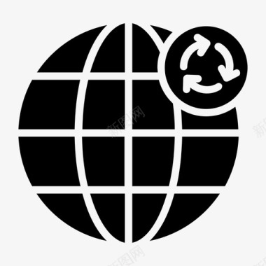 全球服务业务服务全球处理图标