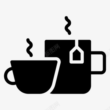 茶杯矢量饮料咖啡图标