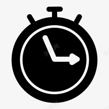 时钟时间电子商务秒表图标