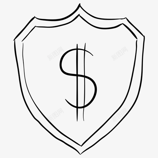 商业盾防护盾安全盾svg_新图网 https://ixintu.com 商业 安全 金融 防护 一套 轮廓 图标