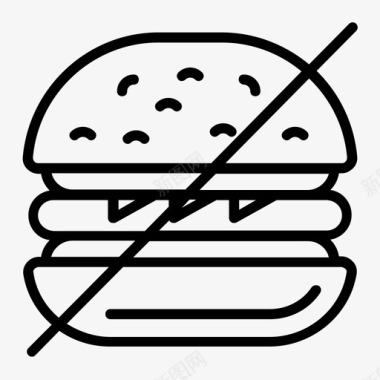 不吃汉堡汉堡伊斯兰图标