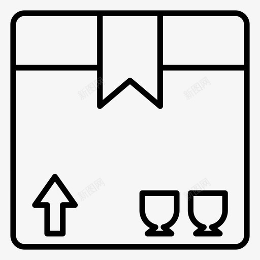 易碎品纸箱板条箱svg_新图网 https://ixintu.com 纸箱 易碎 板条 礼品盒 包装 物流配送 矢量 矢量图 图标