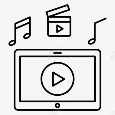 视频播放器音频音乐笔记本电脑音乐图标
