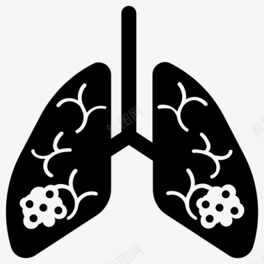 肺癌肺病呼吸系统疾病图标