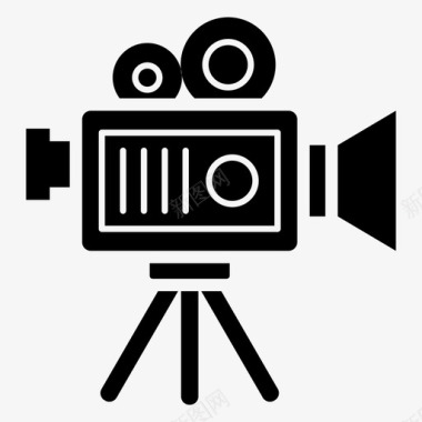 摄像机电影摄影老电影摄像机图标