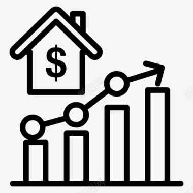 房价增长房屋图表建筑图表图标