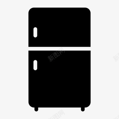 冰箱厨房杂项016固体图标