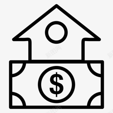 房屋价值昂贵的房子房屋成本图标