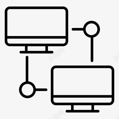 局域网数据交换数据共享图标