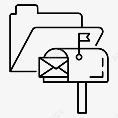 电子邮件文件夹电子邮件存档电子邮件文档图标