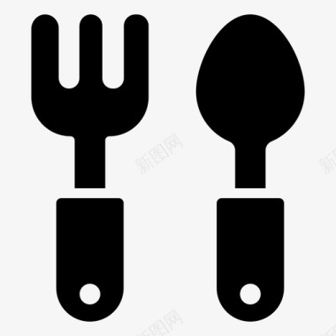 餐具用餐食物叉图标