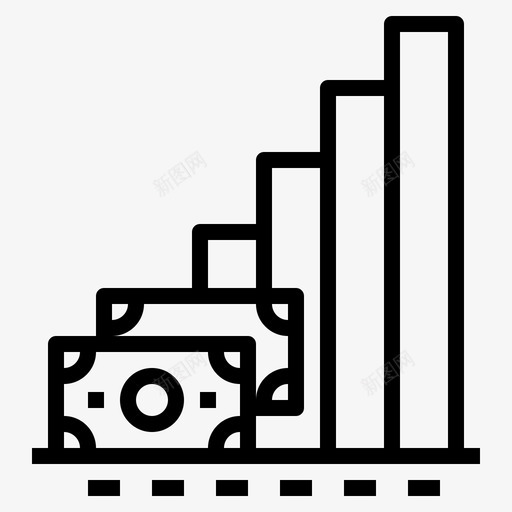 股票图表投资svg_新图网 https://ixintu.com 长期 股票 图表 投资 资产 轮廓 图标