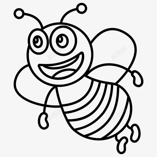 笑蜜蜂动物大黄蜂svg_新图网 https://ixintu.com 蜜蜂 卡通 动物 大黄蜂 无人机 矢量 矢量图 图标