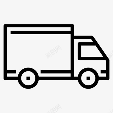 卡车运送货物运输图标