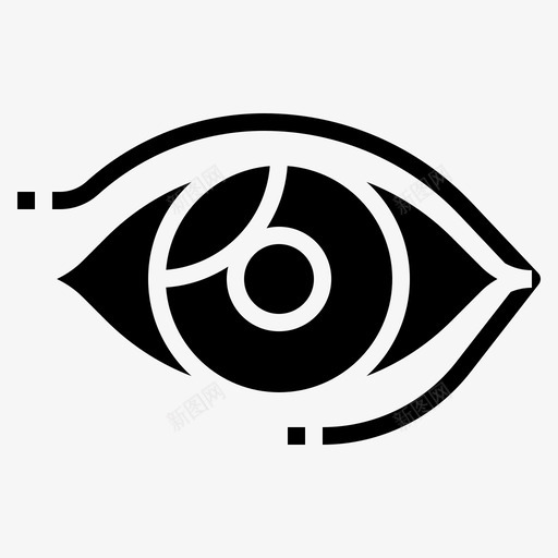 视觉沟通接触svg_新图网 https://ixintu.com 沟通 视觉 接触 眼睛 意义 实心 图标